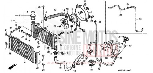 RADIATEUR CB600F21 de 2001